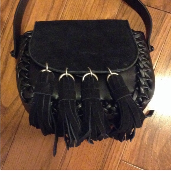 Urban Outfitters Handbags - Mini Braided w/ Fringe Tassel Crossbody